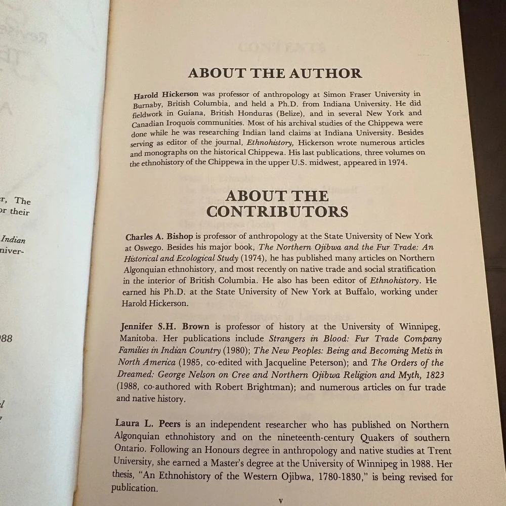 The Chippewa and Their Neighbors Ethnohistory Harold Hickerson 1988 Paperback‎